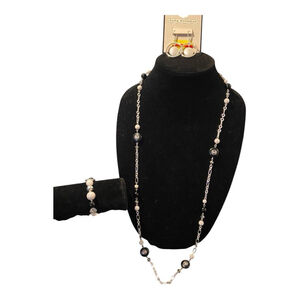 DANA BUCHMAN Beaded Jewelry Set Necklace, Bracelet, and Earrings